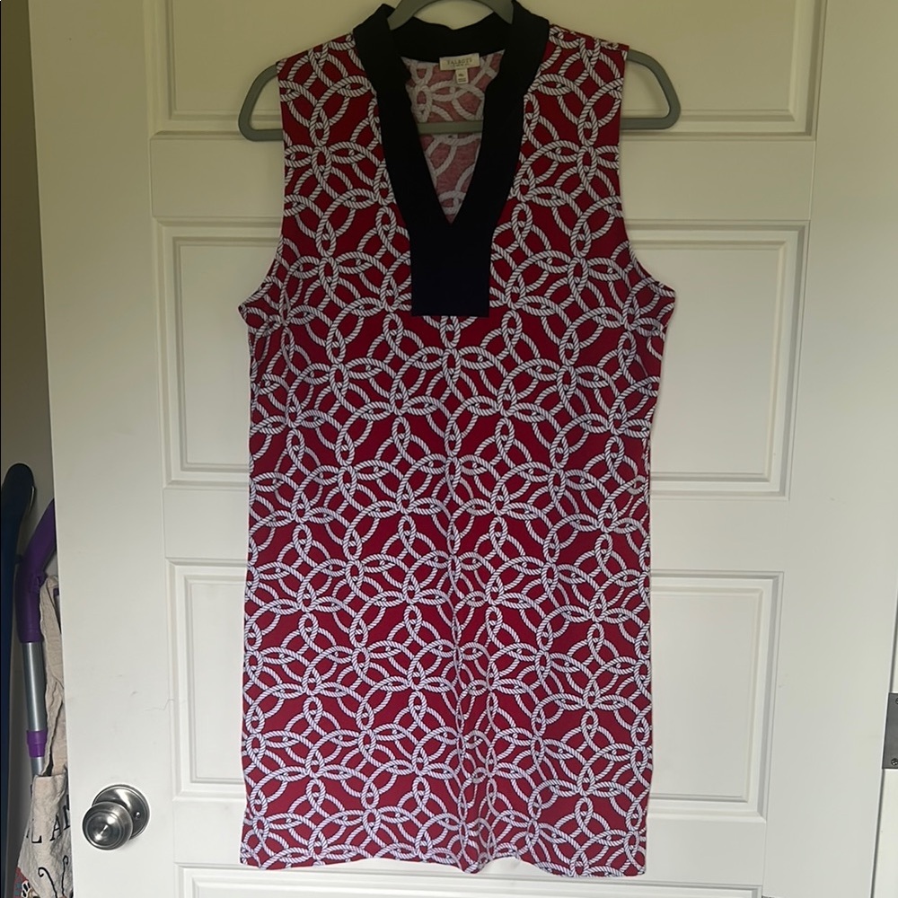 Talbots Sleeveless Red and White Dress Nautical Theme